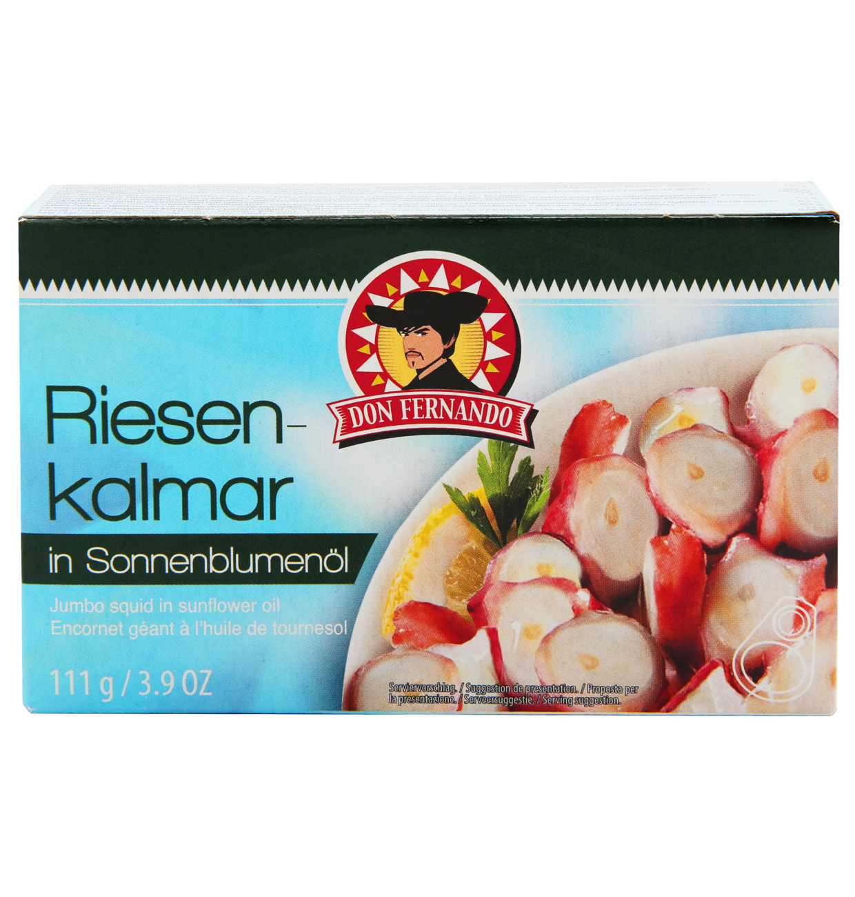 Don Fernando Riesenkalmar in Sonnenblumenöl 111g MHD 18.02.31