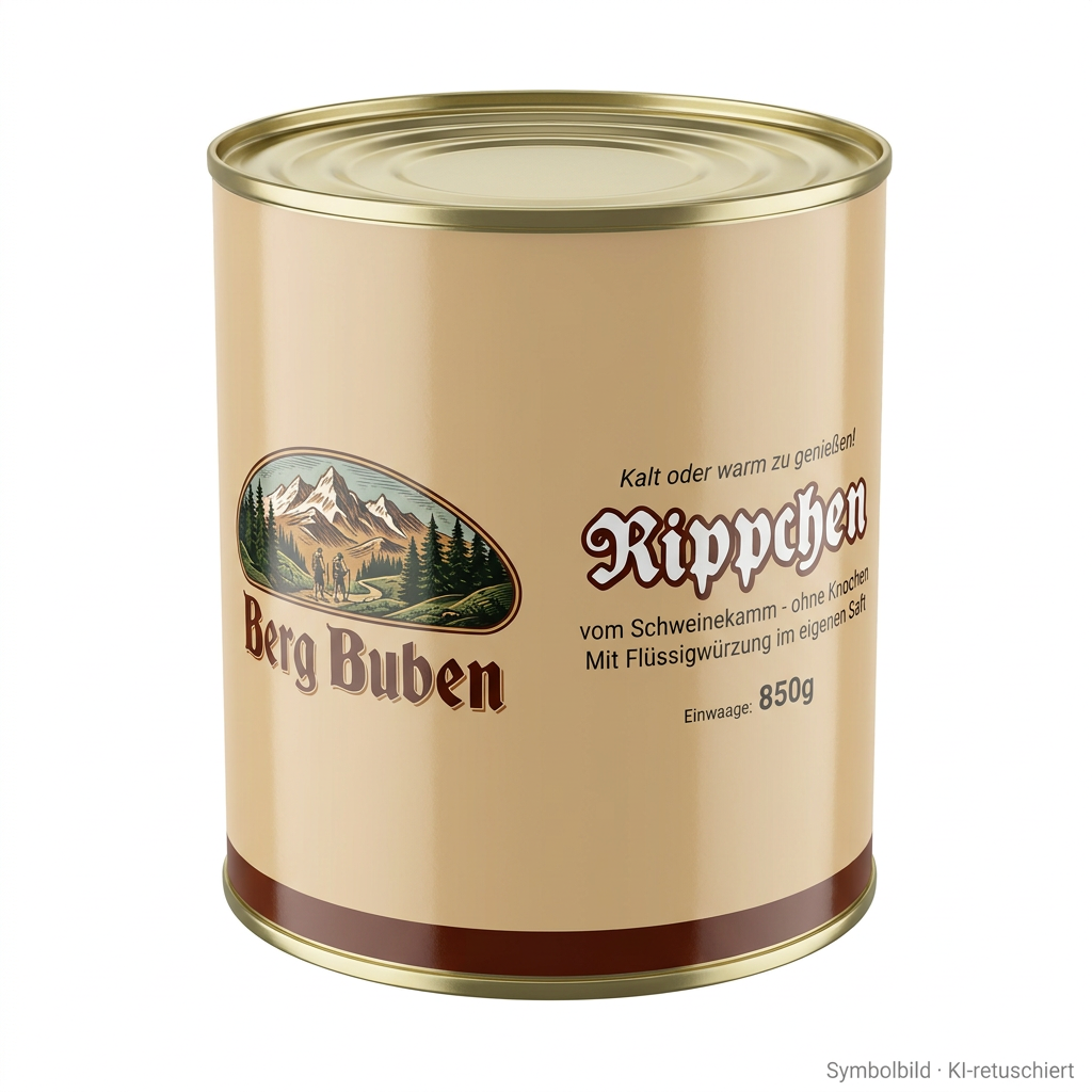 Konservendose, Schweinefleisch, Rippchen, Salzgewürz, 750 g