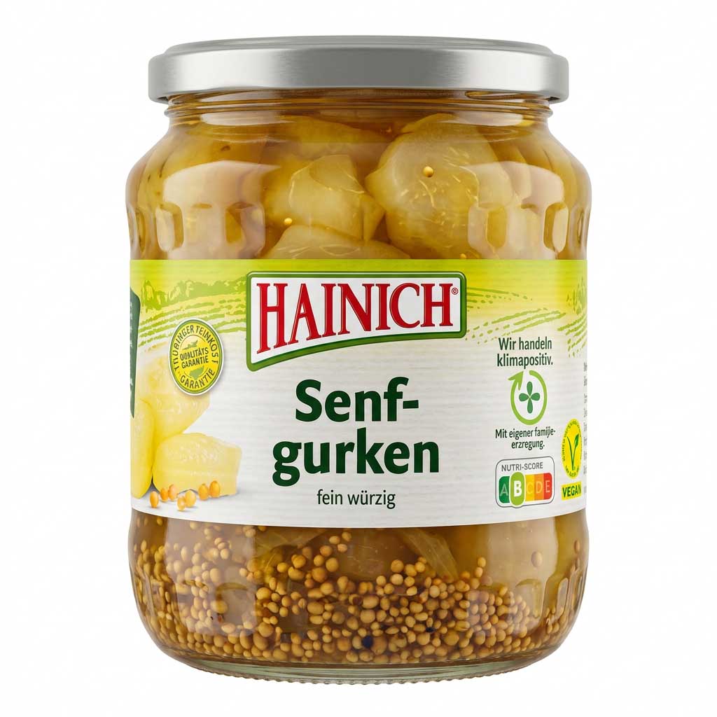 Senfgurken, Gurken, Glas, Fein würzig, Konserven