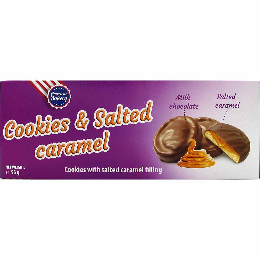 American Bakery Cookies & Salted Caramel 96g MHD 30.03.27