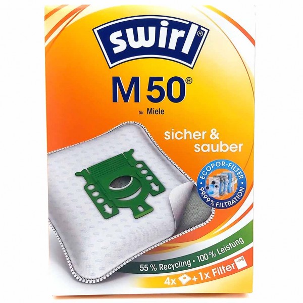 Swirl Stausauger Beutel M50 4 Beutel und 1 Filter