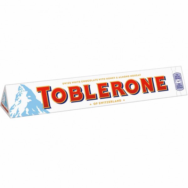 Toblerone White Chocolate 100g MHD:16.7.22