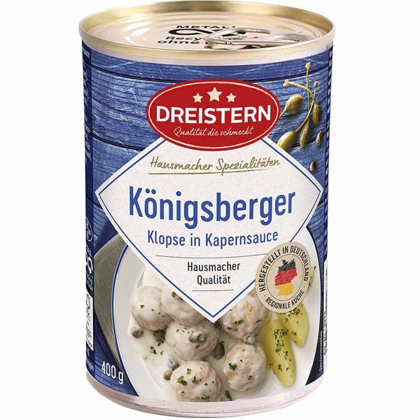 Dreistern Königsberger Klopse in feiner Kapernsauce 400g MHD:1.2.26