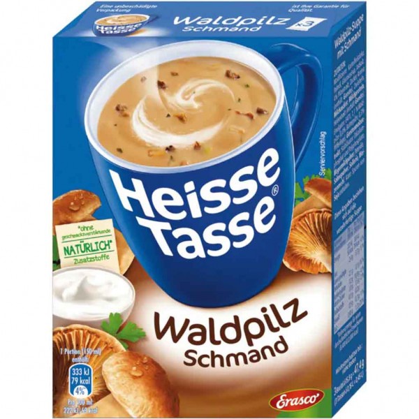 12x Erasco Heisse Tasse Waldpilz Schmand á 47,4g=568,8g MHD:28.12.23