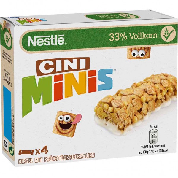 Nestle Cini Minis Riegel 4er 100g MHD:13.2.25