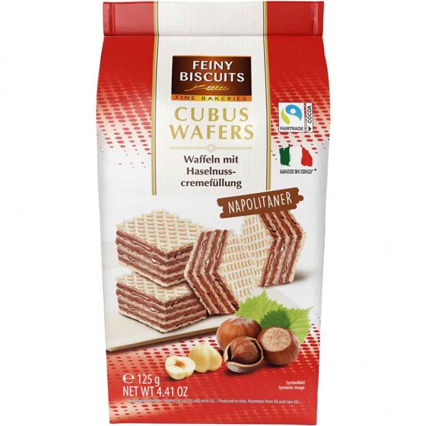 Feiny Biscuits Cubus Waffeln Napolitaner 125g MHD:4.4.25