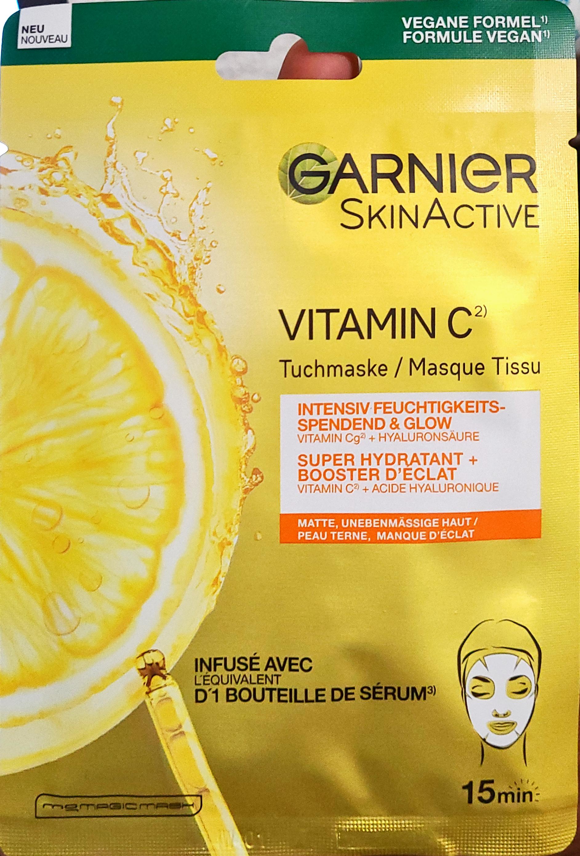 Garnier Skin Active Tuchmaske Vitamin C 1 Stück |  Lebensmittel-Sonderposten.de - Überhangware, top Marken,  Verpackungsschaden, kurz MHD Ware, Sonderposten, Körper- und  Haushaltshygiene
