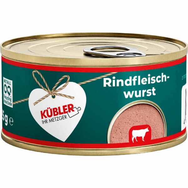 Küblers Rindfleisch-Wurst 125g 