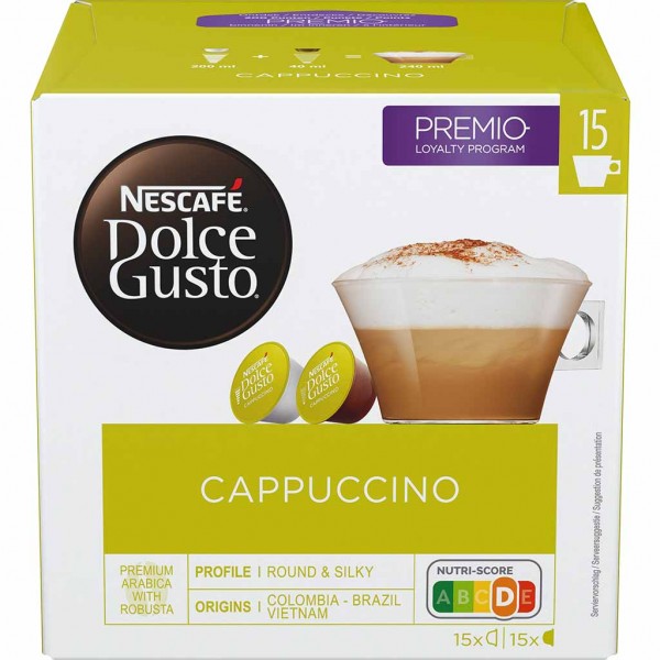 Nescafe Dolce Gusto Kapseln Cappuccino 15 Tassen 349,5g MHD:31.5.24