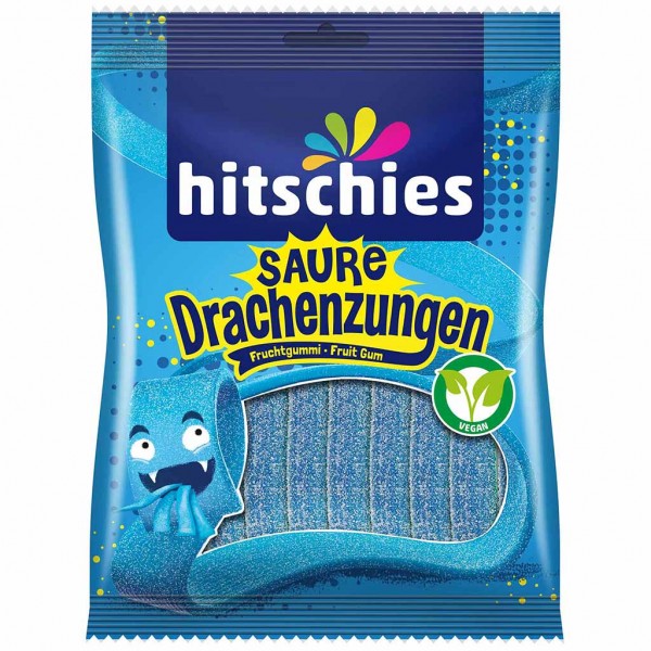 Hitschler Hitschies Saure Drachenzungen Blau 125g MHD:30.9.25