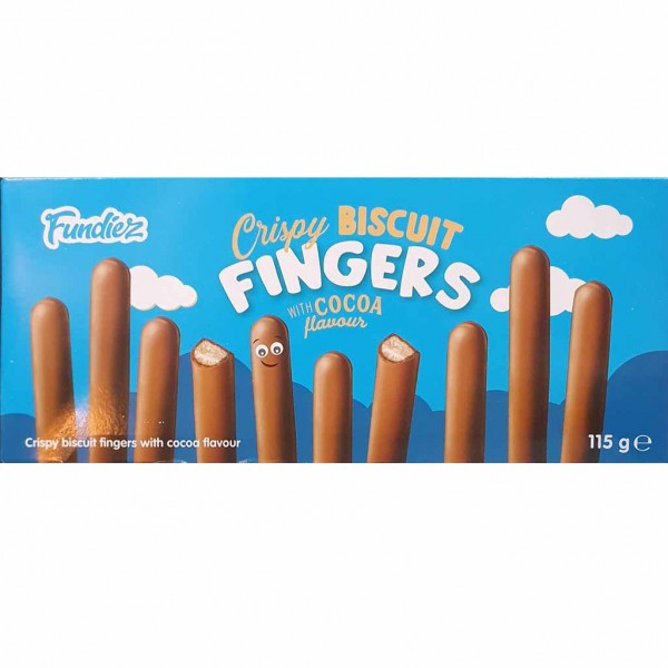 Fundiez Crispy Biscuit Fingers Cacoa 115g MHD:23.2.25
