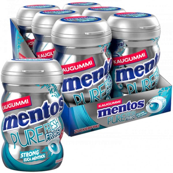 Mentos Kaugummi Dragees Pure Fresh Frost Euca Menthol 6x70g=420g MHD:30.12.26