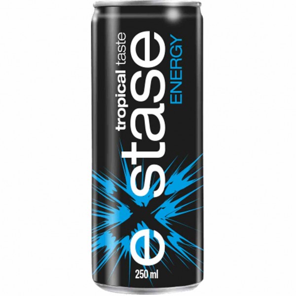 24x exstase Tropical Taste Energy Drink DOSE á 250ml=6L MHD:27.5.25