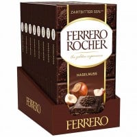 Ferrero Rocher Tafelschokolade Zartbitter Haselnuss 90g MHD:28.10.24