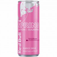 24x Red Bull Spring Edition Waldbeere Sugarfree Dose a` 250ml= 6L MHD:30.1.25