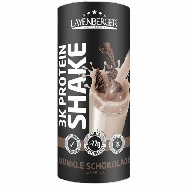 Layenberger 3K Protein Shake Dunkle Schokolade Pulver 360g MHD:30.3.24