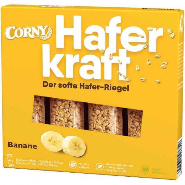 Corny Haferkraft Banane 4er 140g MHD:20.2.25
