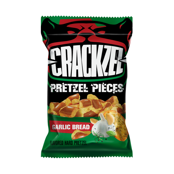 Crackzel Pretzel Pieces Bretzelstücke Garlic Bread 85g MHD:17.2.24