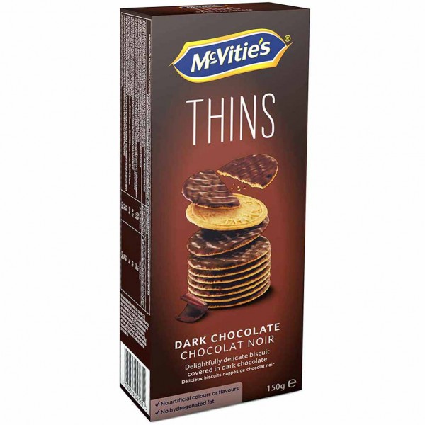 Mc Vities Thins Weizenkeks mit dunkler Schokolade 150g MHD:2.11.24