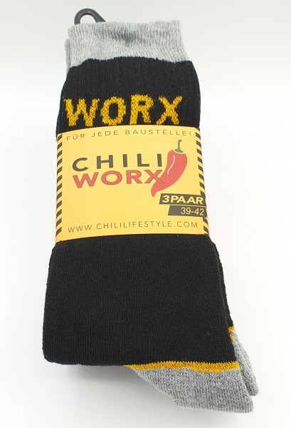 3x Chili Worx Socks Socken Arbeitssocken Gr. 39-42