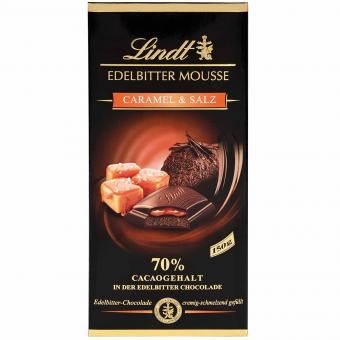 Lindt Edelbitter Mousse Caramel & Salz 150g Tafelschokolade