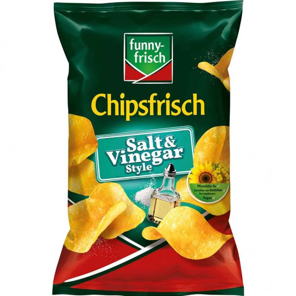 funny frisch Chipsfrisch Salt &amp; Vinegar Style 150g MHD:14.8.23