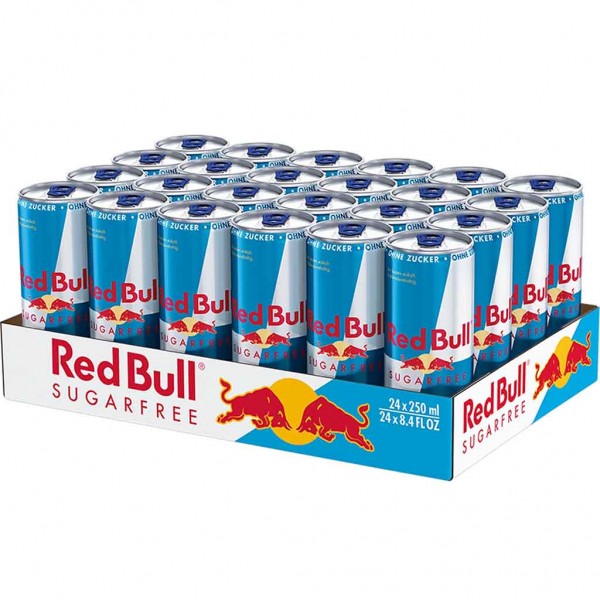 Red Bull Sugarfree Energy Drink DOSE 24x250ml=6L MHD:1.12.23