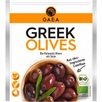 GAEA Greek Olives BIO Kalamata Oliven mit Stein 150g MHD:17.5.24