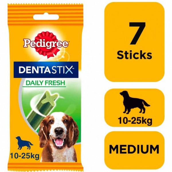 Pedigree DentaStix Fresh mitltelgroße Hunde 7Sticks 180g MHD:21.3.23