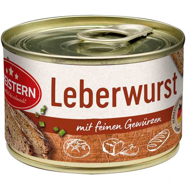 Dreistern Dosenwurst Leberwurst 160g MHD:12.12.25