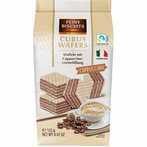 Feiny Biscuits Cubus Waffeln Cappuccino 125g MHD:6.4.25