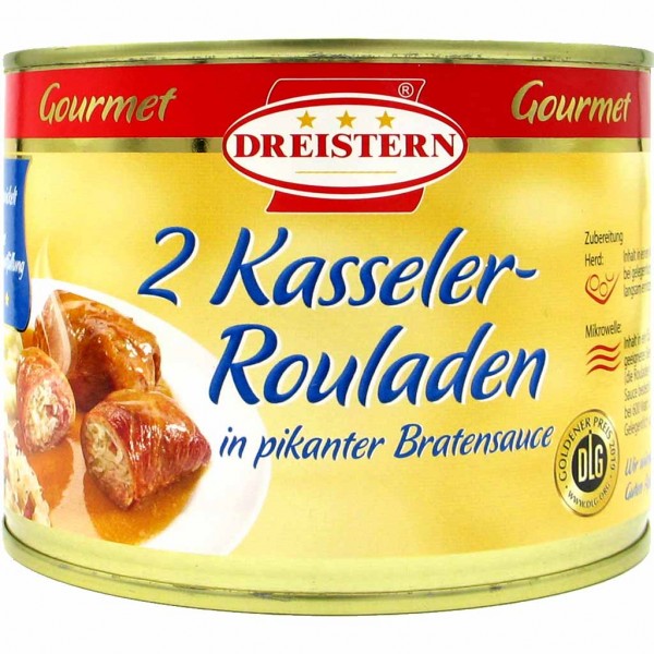 Dreistern 2 Kasseler-Rouladen in pikanter Bratensauce 500g MHD:17.10.25