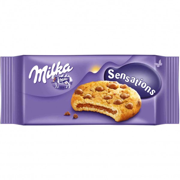 Milka Cookies Sensations Innen schokoladig 156g MHD:18.7.24