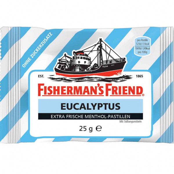 Fishermans Friend EUCALYPTUS ohne Zucker 25g MHD:30.12.26