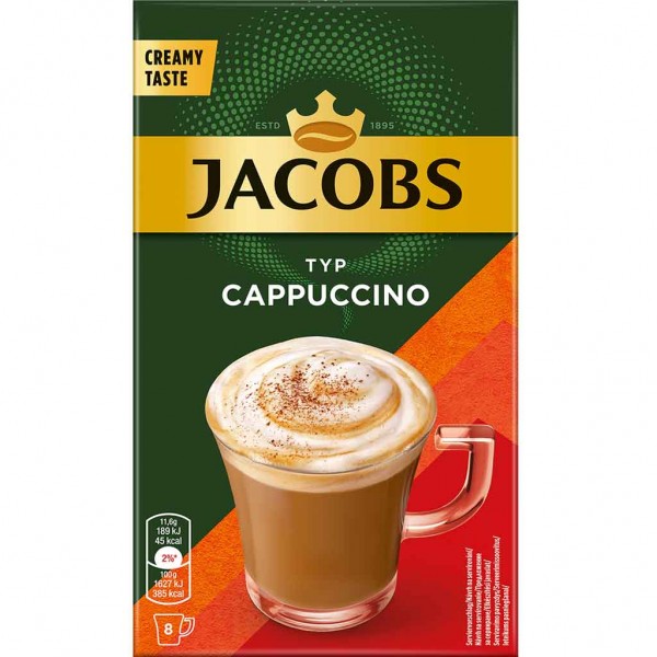 Jacobs Cappuccino 8x11,6g=92,8g MHD:12.9.25