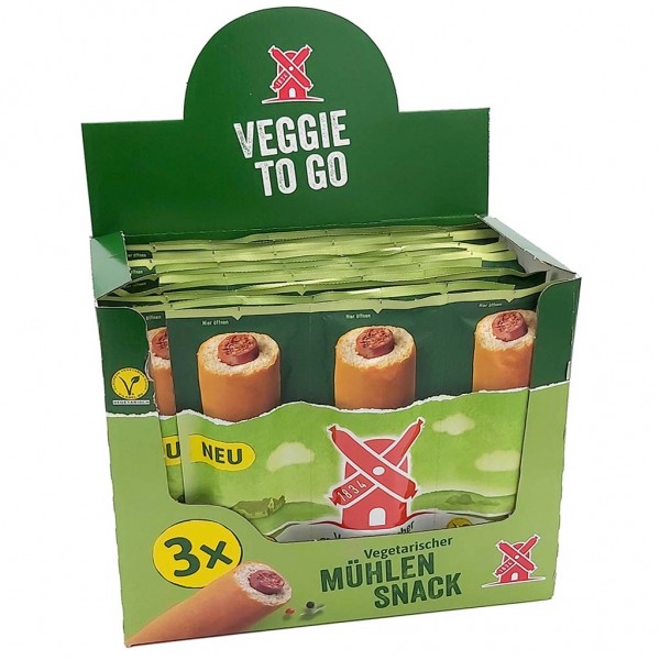 Vegetarischer Mühlen Snack im Teigmantel Typ Salami 36er Display 1,44 kg
