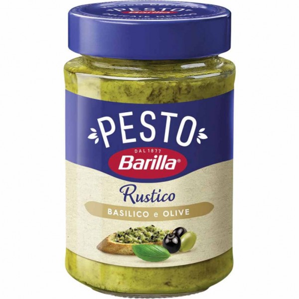 Barilla Pesto Rustico Basilico e Olive 200g MHD:2.11.23
