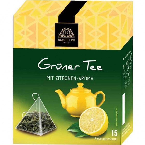 Bardollini Grüner Tee mit Zitronen-Aroma 15 Tassen 22,5g MHD:30.1.26