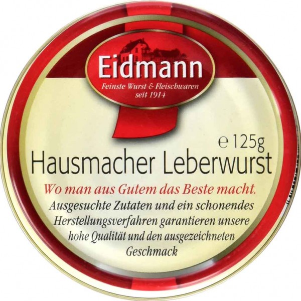 Eidmann Hausmacher Leberwurst 125g MHD:30.11.25