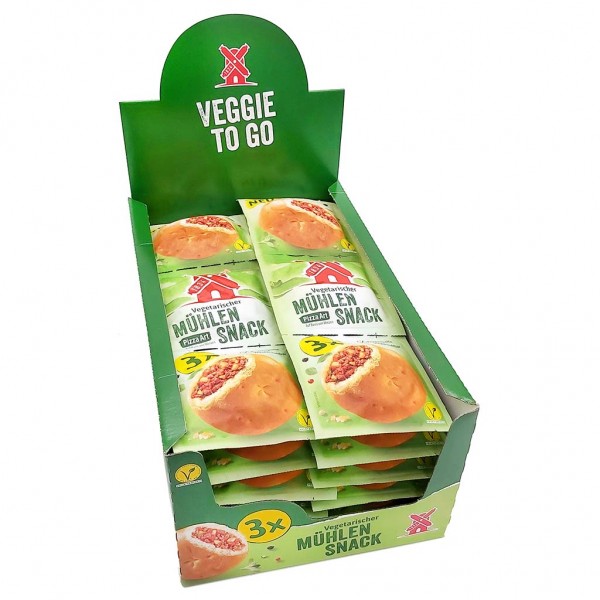 Vegetarischer Mühlen Snack Typ Pizza 3er Pack 1x3x40g MHD:22.10.23
