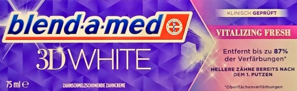 Blend-a-med Zahnpasta 3D White Vitalizing Fresh 75 ml MHD:30.11.24
