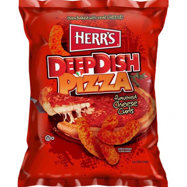 Herrs Deep Dish Pizza flavored Cheese Curls 170g MHD:12.1.25