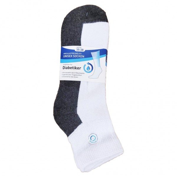 3er Diabetiker Socken Unisex Gr. 35-38