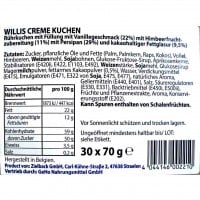 30x Willis Creme Kuchen á 70g=2100g MHD:26.4.24