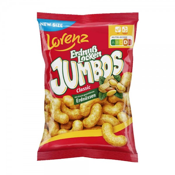 Lorenz Erdnuß locken Jumbos mit frisch gemahlenen Erdnüssen 150g MHD:30.7.24
