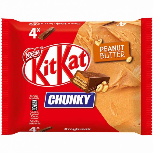 KITKAT Chunky Peanut Butter 4x 42g MHD:30.10.23