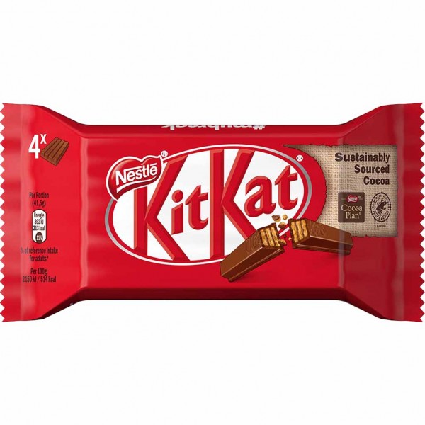 KitKat Classic Schoko-Riegel 4er 166g MHD:30.10.24