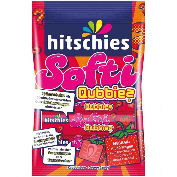 Hitschler hitschies Softi Qubbies Erdbeere 80g MHD:30.9.25
