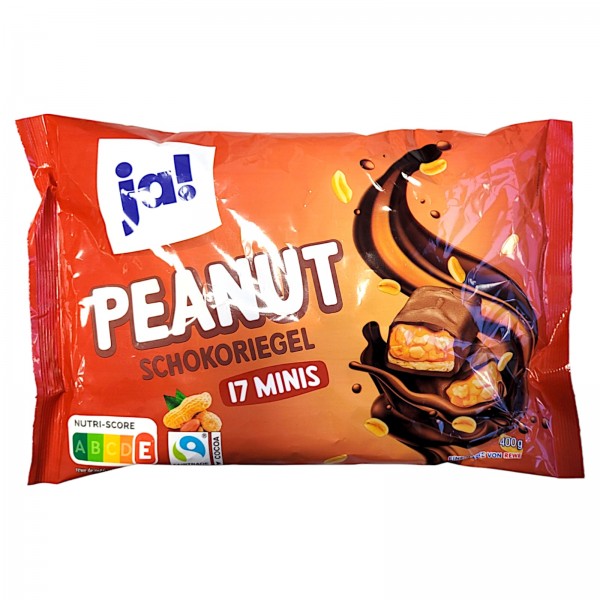 Ja! Peanut Schokoriegel 17 Minis 400g MHD:2.11.24