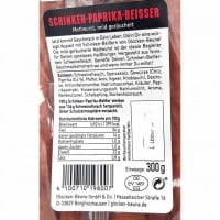 Glocken-Beune Schinken-Paprika Beisser Mettwurst mild geräuchert 300g MHD:15.5.24